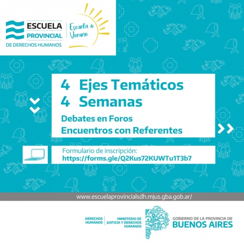 Cursos de verano de la Escuela Provincial de Derechos Humanos