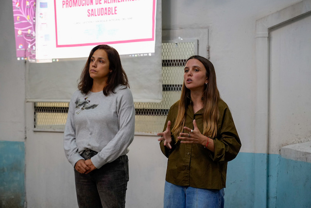 Meglia y Cacciutto en el cierre del curso para auxiliares