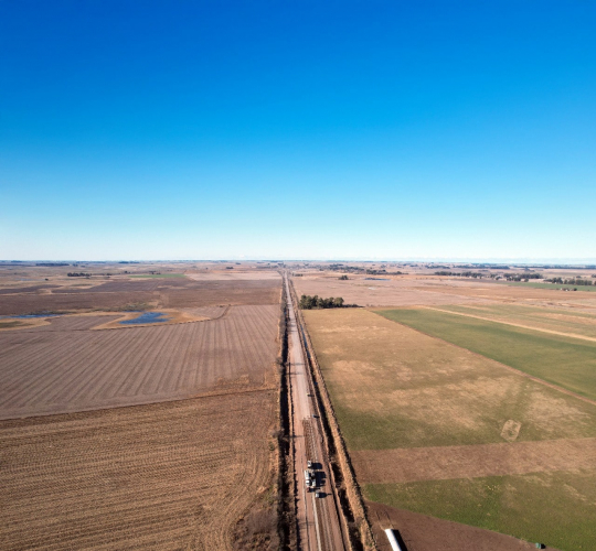 La Provincia reactivó las obras de pavimentación en la Ruta del Cereal