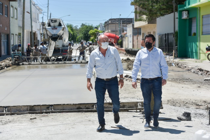 Nardini y Secco supervisaron el avance de obras en Ensenada