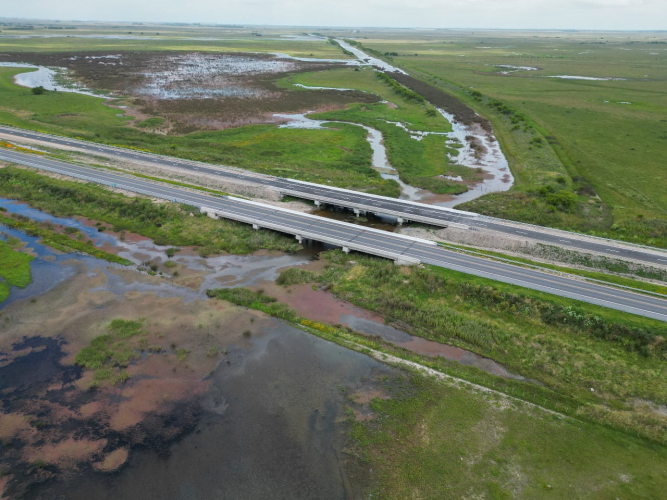 Provincia habilitó el tránsito en los puentes sobre la Ruta 56