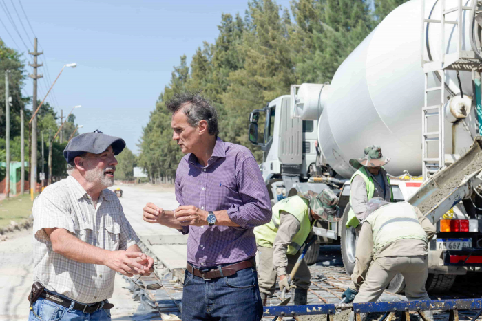 Katopodis recorrió obras viales e hidráulicas en Marcos Paz