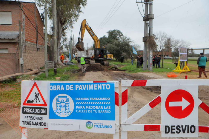 Ituzaingó: Inició la obra de pavimentación