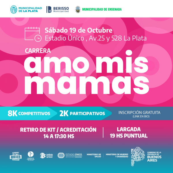 Se realizará la segunda edición de la carrera Amo Mis Mamas