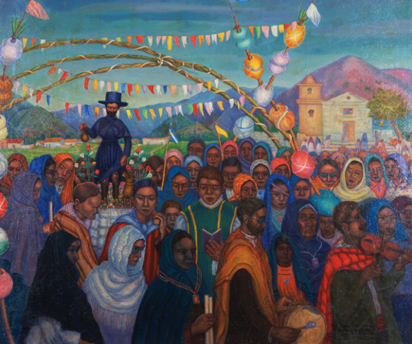 Gramajo Gutierrez Alfredo (1893-1961). La procesión de San Roque en Las Palmas. 1935. Óleo s/tela. 97,5 x 107 cm. Colección Jockey Club de la Provincia de Buenos Aires.