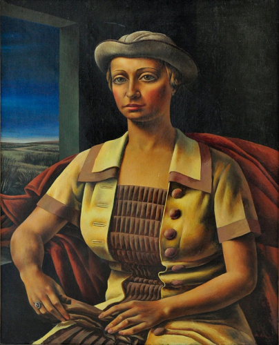 Berni Antonio (1905-1981). Retrato. 1938 óleo s/tela. 129 x 107,5 cm, VI Salón La Plata 1938.