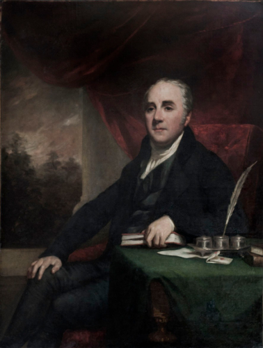 Raeburn HRA. (Escocia 1756-1823). Retrato de Homrbe. Circa 1800. Óleo s/tela. 156 x125 cm. Colección Sara Wilkinson de Marsengo.