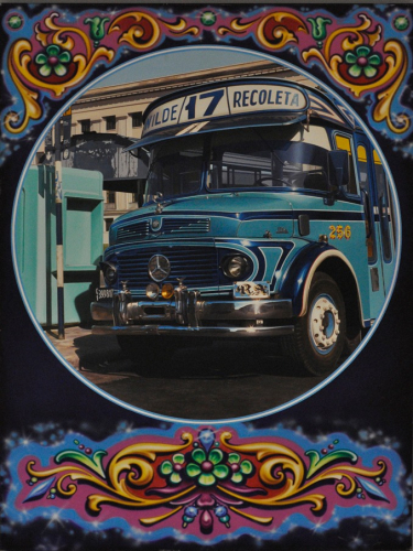 Compagnucci Andrés. (1966). Wilde Recoleta. 1990. Acrílico s/tela. 150 x 110 cm . VII Salón Trienal 1990.