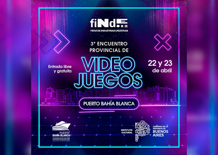 En el marco de la Feria FINDE videojuegos 22 y 23 de abril, Bahía Blanca