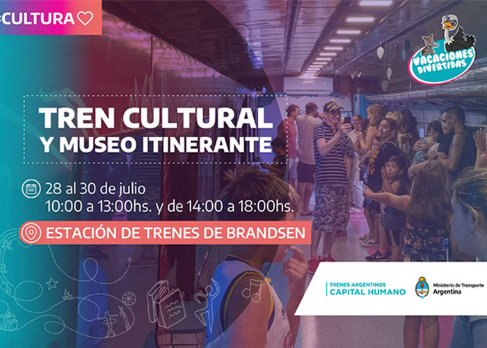 Tren Cultural y Museo Itinerante, “Vacaciones Divertidas” llega a Brandsen