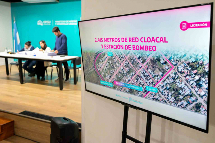 Se realizó apertura de sobres de la licitación para la construcción de la red cloacal en Villa Tranquila, Ensenada