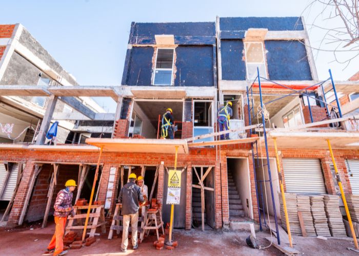 Obra de complejo habitacional Pilcomayo