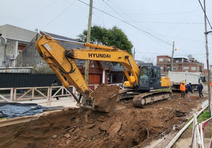 En La Matanza, avanza la obra hidráulica en la Cuenca del Arroyo Duppy