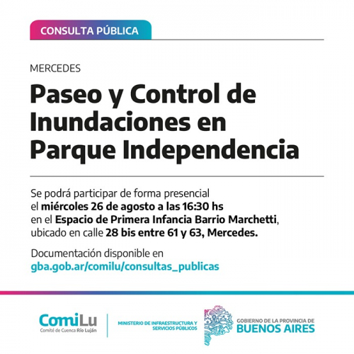 Llamado a Consulta Pública para obras en Mercedes