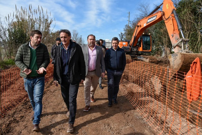 Mercedes: Álvarez y Katopodis recorrieron obras de la Cuenca del Río Luján