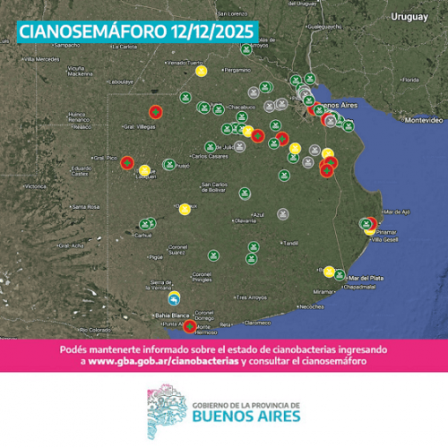 Nueve municipios con alerta naranja por cianobacterias Nueve municipios con alerta naranja por cianobacterias