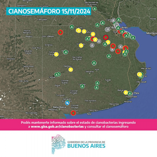 9 municipios con bandera sanitaria por cianobacterias en la Provincia