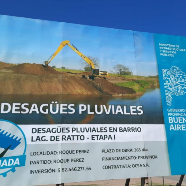 Desagües Pluviales en Barrio Laguna de Ratto