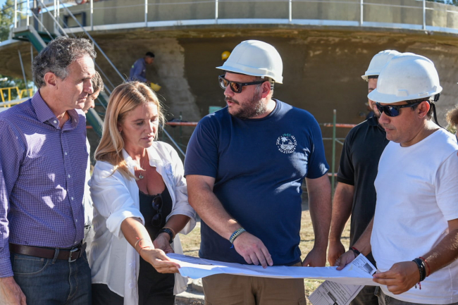 Katopodis recorrió obras hídricas en San Miguel del Monte