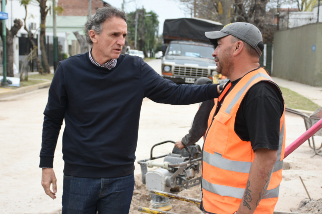Katopodis recorrió obras hidráulicas en Lomas de Zamora