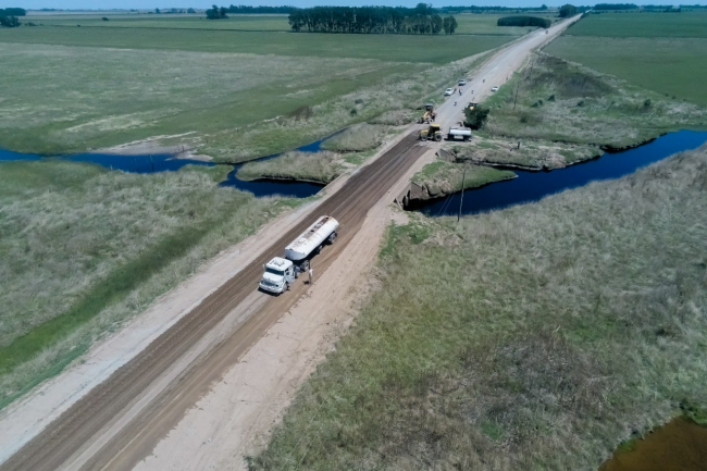 General Paz: Avanzan las obras en la Ruta Provincial N°20