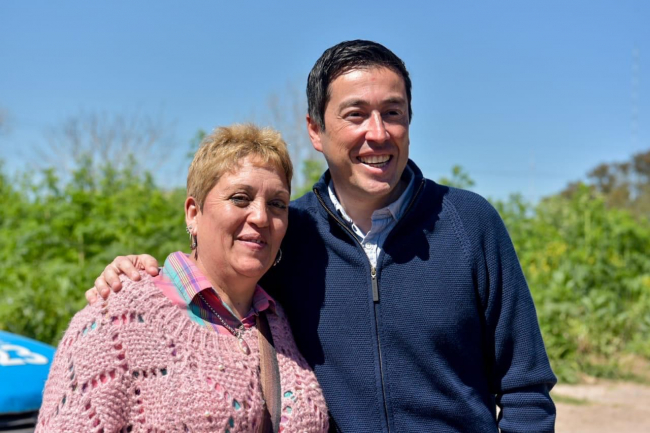 Nardini recorrió obras en San Miguel