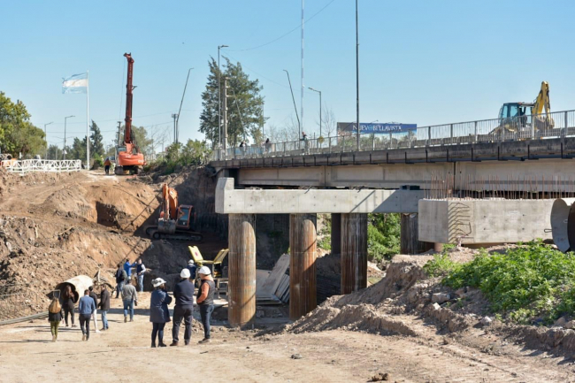 Nardini recorrió obras en San Miguel