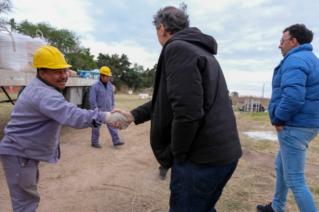 Katopodis recorrió obras de infraestructura en Salliqueló