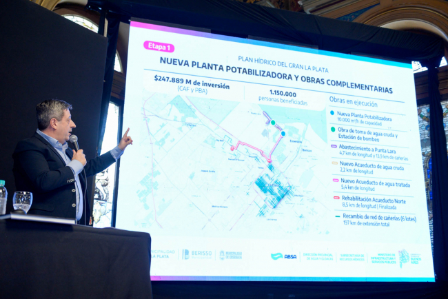 La Provincia finalizó la rehabilitación del Acueducto Norte en La Plata