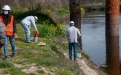 Trabajos de Monitoreo hídrico y de sedimentos en el Río Luján