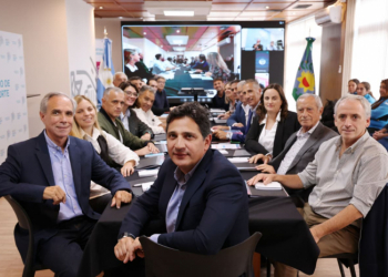 Marinucci junto a Arteaga, Gastón, De Jesús y Bordoni, entre otros.