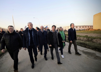 Kicillof recorrió la obra de la nueva planta potabilizadora para la Región Capital