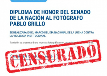 Expresamos nuestro enérgico repudio a la censura a la muestra de Pablo Grillo