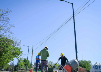 OPISU avanza con la obra de alumbrado público en los barrios Compal y Once