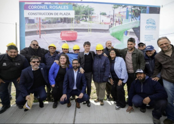 Kicillof, Barrios y Aristimuño inauguraron la plaza de las Infancias