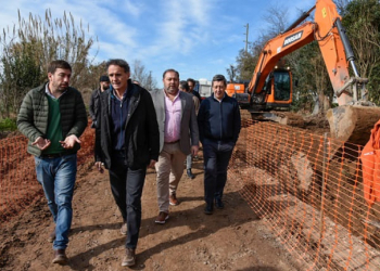 Mercedes: Álvarez y Katopodis recorrieron obras de la Cuenca del Río Luján