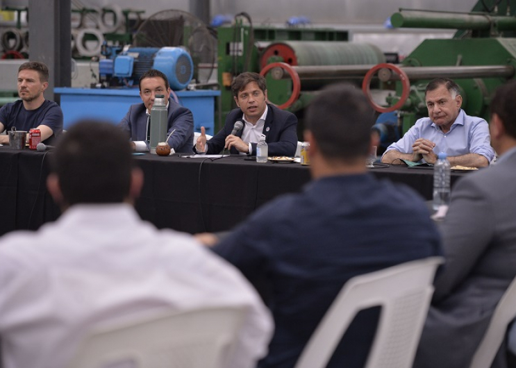 Kicillof en el Parque industrial de Florencio Varela