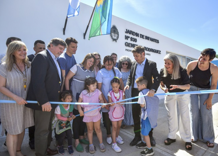 Kicillof inauguró el nuevo Jardín de Infantes N°930