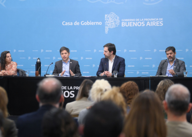 Kicillof, Kreplak, Bianco y Ceriani.