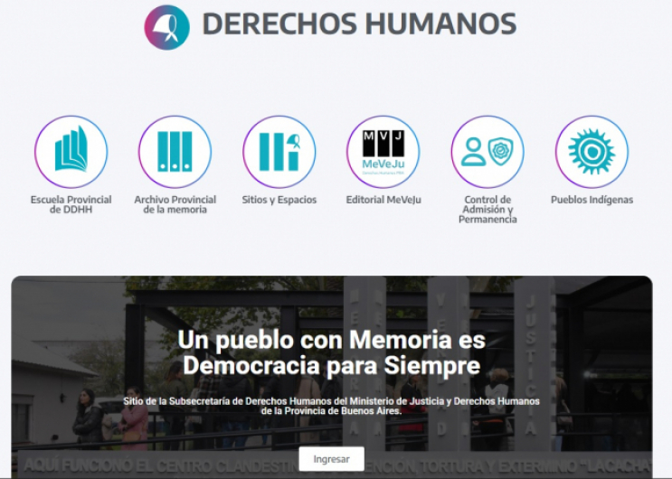 Control de Admisión y permanencia tiene su sitio virtual en DDHH PBA 
