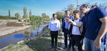 Kicillof y Susbielles recorrieron las obras del Plan de Reconstrucción Integral de Bahía Blanca