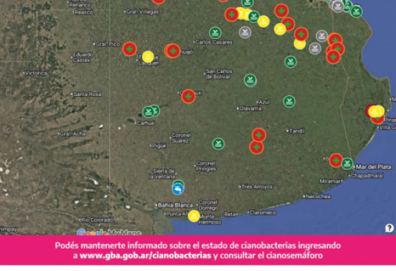 15 Municipios con bandera sanitaria por cianobacterias en la Provincia
