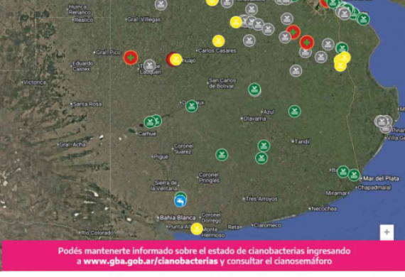  5 municipios con bandera sanitaria por cianobacterias
