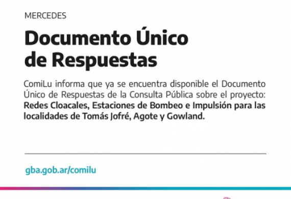 Documento Único de Respuestas para obras en Mercedes