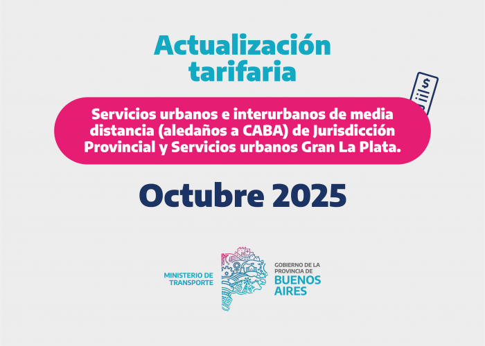 Actualización tarifaria Octubre 2025.