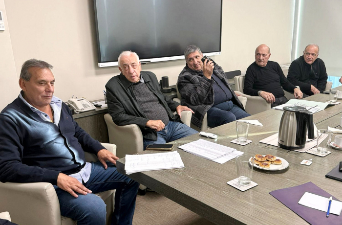 El Subsecretario Contreras junto a Fernández de UTA en la reunión de trabajo.